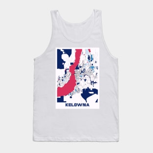 Kelowna - Canada MilkTea City Map Tank Top